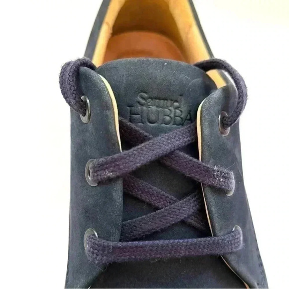 Samual Hubbard Blue Suede Leather Lace Up Mens Comfort Walking Loafer Size 9 - Picture 10 of 14